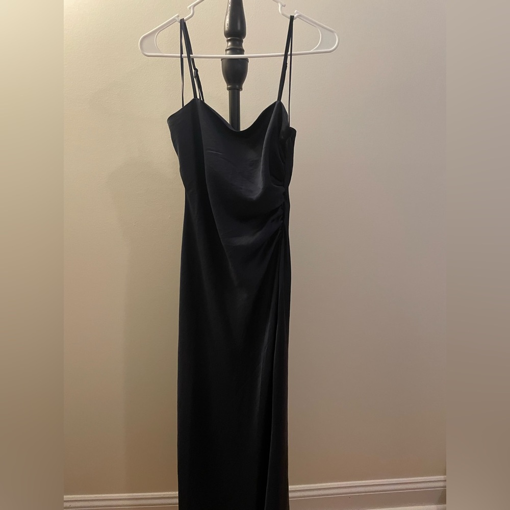 House of Harlow satin slip midi dress Navy size small